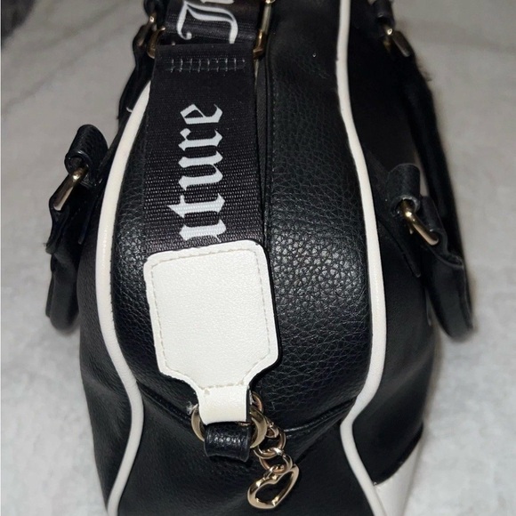 Juicy Couture Black & White Logo Satchel with Branded Strap - Picture 5 of 8